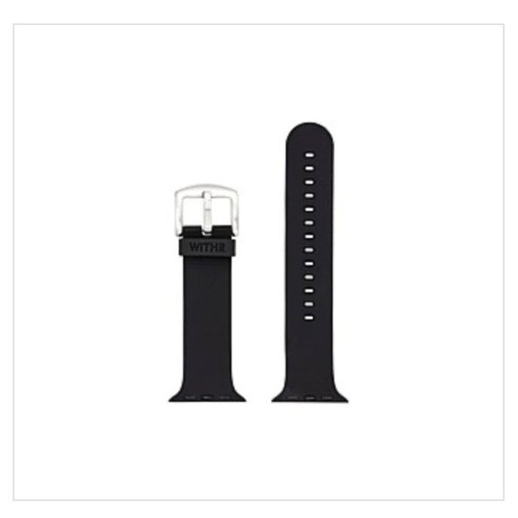 WITHit Apple Watch Silicone 38mm Replacement Band - Black, Adult Unisex - Picture 2 of 2